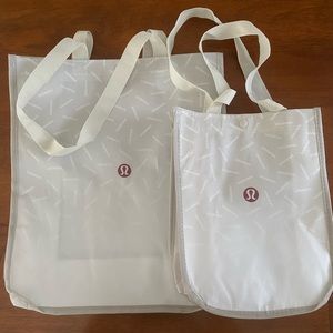 Lululemon reusable tote small and large bags